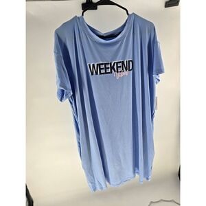 Joyspun Women Blue Weekend Vibes Sleepshirt Nightgown L-XL JS0547659GC